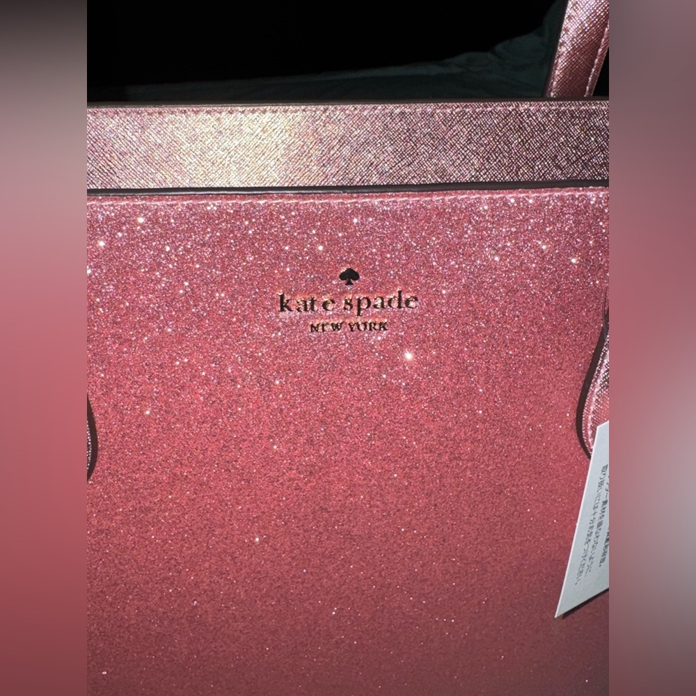 NWT Kate Spade Pink Glitter Tote Bag - Picture 2 of 7
